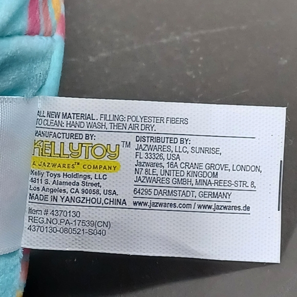 •Squishmallow Jaime Rainbow Tie Dye Pegasus Unicorn in Pajamas 8” Plush Toy - Picture 8 of 12